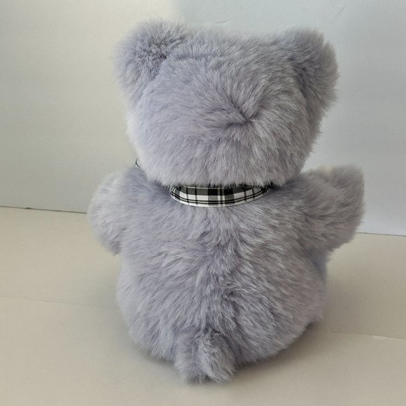 Vintage Gund Plush Bear My First Teddy Stuffed Animal Purple Lavender Bow Soft - Picture 3 of 13
